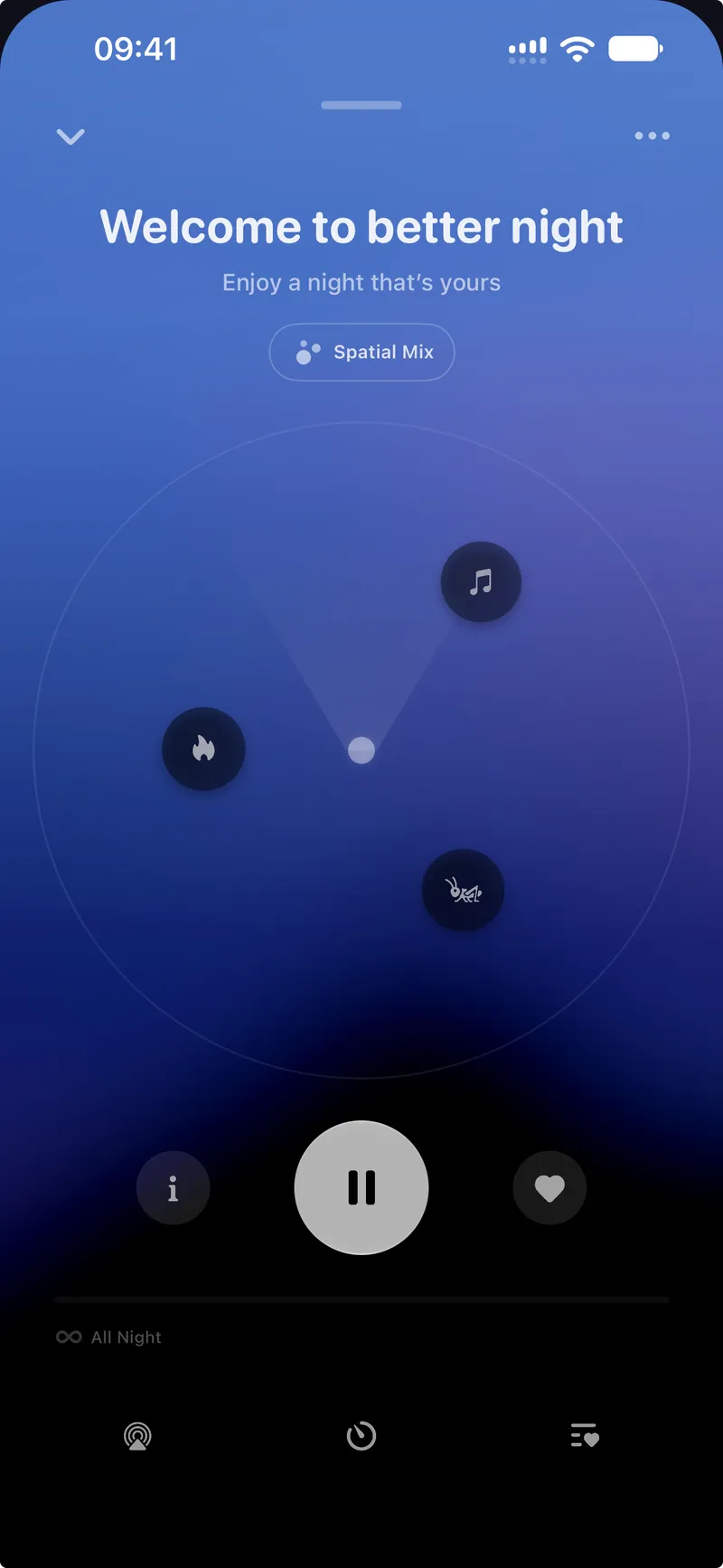 A Spatial Mix soundscape playing